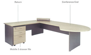 Regent Desk Conference End 2400Wx800Dx715H